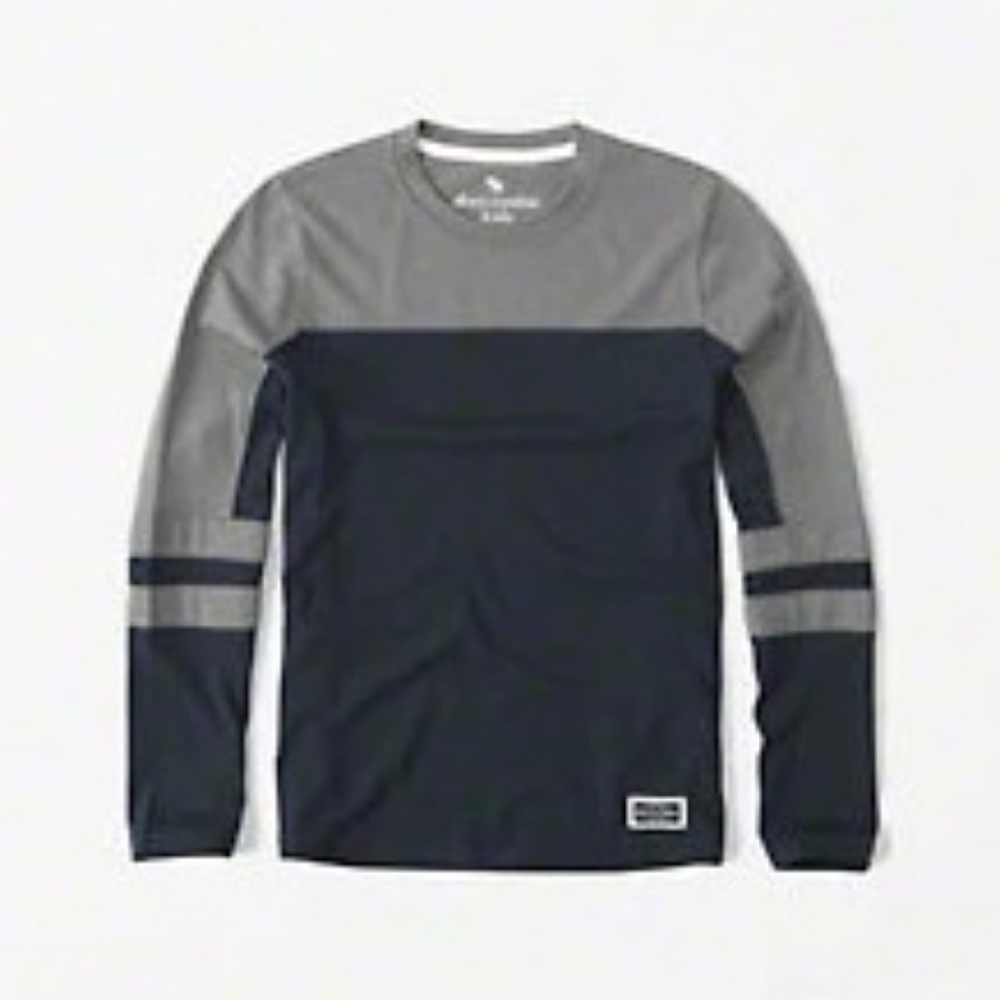 2 Abercrombie Kids Boys varsity long-sleeve tee